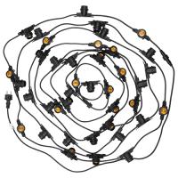 Гирлянда Белт-лайт 12м, E27, шаг 30см, 40 патронов, черный каучук, IP65