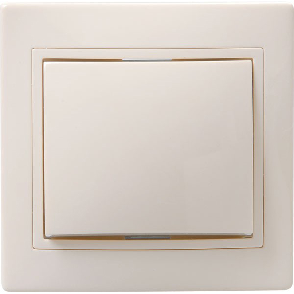 Кварта кремовый выключатель 1кл скрытая 10А IP20 