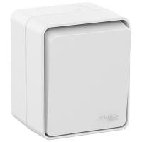 Атлас Профи белый переключатель 1кл открытая 10А IP54 