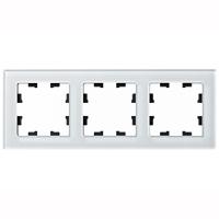 Атлас белый рамка 3-ая универсально стекло