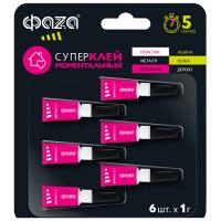 Клей супер 1гх6шт ФАZA
