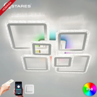 Светильник потолочный (люстра) свд 180Вт 3000-6500К 12000лм белый пульт диммер подсветка RGB,мобил п