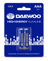 Батарейка AAA(мизинчик) алкалиновая BL2 Daewoo HIGH ENERGY