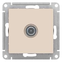 Атлас бежевый розетка TV проходная скрытая 1-ая 