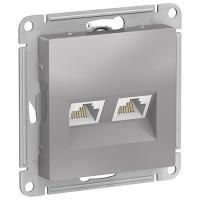 AtlasDesign алюминий розетка RJ45 8(4) скрытая 2-ая 