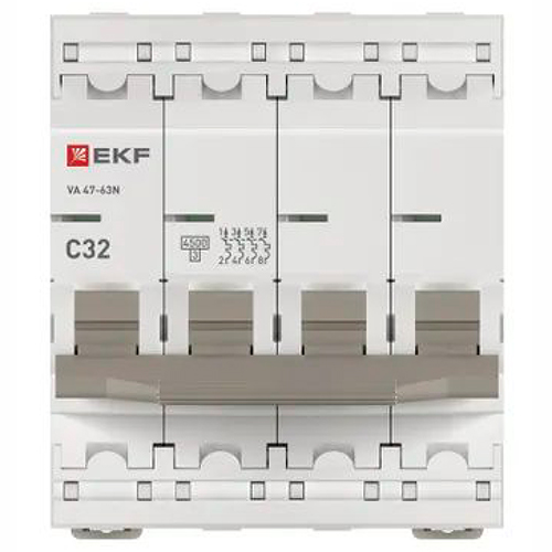 Автомат 4Р 32А C 4,5кА ВА47-63N EKF PROxima