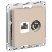 AtlasDesign песочный розетка RJ45+TV оконечная скрытая 2-ая 