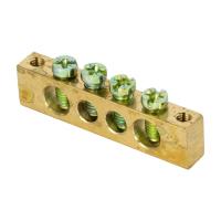 Шина нулевая 6*9 4групп без изолятора винтовой по краям EKF