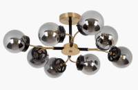 Светильник потолочный (люстра) 8*40Вт Е27 черный/латунь