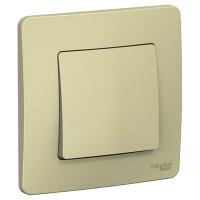 Бланка переключатель скрытая бежевый 1кл 10А IP20 
