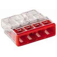 Клемма 4*2,5мм2 прозрачный Wago 2273-204 100шт