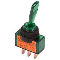 Тумблер ASW-13D ON-OFF 20А 12В индикатор зеленый 