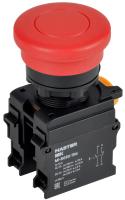 Кнопка "Грибок" без фиксац. d=22мм 1NO+1NC красная MASTER IEK
