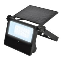 Светильник на солн.батарее с датчиками движения и освещенности 20Вт 6500К 1300лм, черный