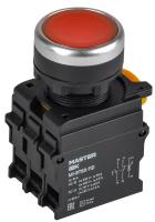 Кнопка с подсветкой d=22мм 1NO+1NC красная MASTER IEK