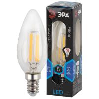 Лампа свеча свд Е14 5Вт 4000К 545лм В35 прозрачная филамент ЭРА 