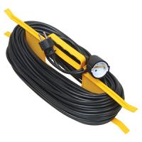 Удлинитель 1-мест 30м ПВС 3*1 черный рамка IP20 IEK 