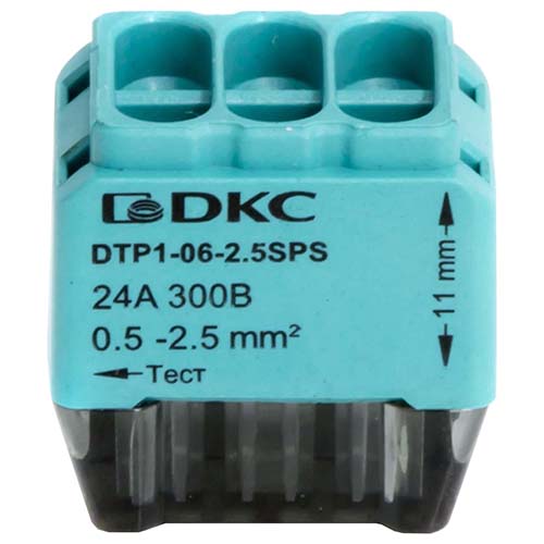 Клемма 6*2,5мм2 компактная синий DKC упак (25 шт)