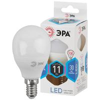 Лампа шар свд Е14 11Вт 4000К 880лм P45 матовый ЭРА 