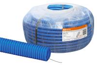 Труба гофра 20мм ПНД легкая синий с протяжкой TDM 100м