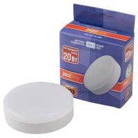 Лампа свд 220В GX53 20Вт 4000К 1680лм таблетка матовая Jazzway