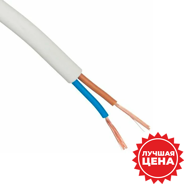 ШВВП 2*0,75 белый провод РЭМЗ ТМ /(100м)