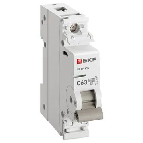 Автомат 1Р 63А C 6кА ВА47-63N EKF PROxima 