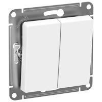 AtlasDesign Aqua белый выключатель 2кл скрытая 10А IP44 