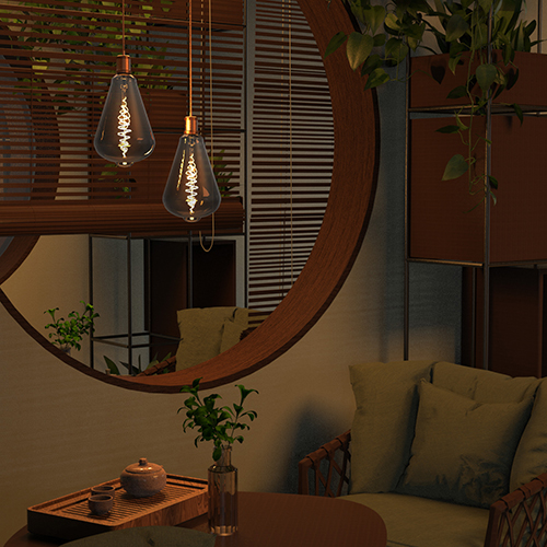 Лампа декор свд Е27 8,5Вт 1800К 165лм ST164 серая филамент Gauss 