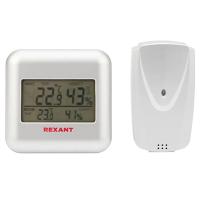 Часы-метеостанция 4*R03 выносной беспроводной датчик Rexant 