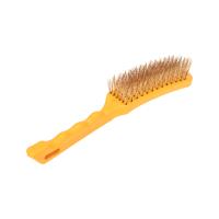 Щетка по металлу с пластиковой ручкой 6 рядная 260мм Kranz