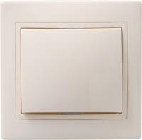 Кварта кремовый выключатель 1кл скрытая 10А IP20 