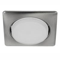 Светильник точечный GX53 квадрат сатин никель встраиваемый