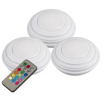 Фонарь пушлайт 3СВД+3RGB 180лм 9*ААА Jazzway (3шт)+ПУ мультиколор