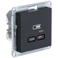 AtlasDesign карбон розетка USB скрытая 1-ая тип-C 65Вт