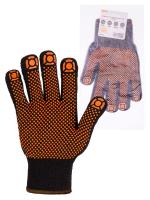 Перчатки х/б точка плотные черные TDM 10 класс р.9