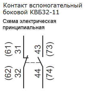 Контакт вспомогательный боковой КВБ32-11 3шт