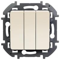 Инспириа слоновая кость выключатель 3кл скрытая 10А IP20 