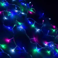 Гирлянда нить 5м мультицвет 100свд с контроллером IP20 прозрачный провод 8 режимов