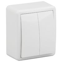 Эксперт белый выключатель 2кл открытая 10А IP20 