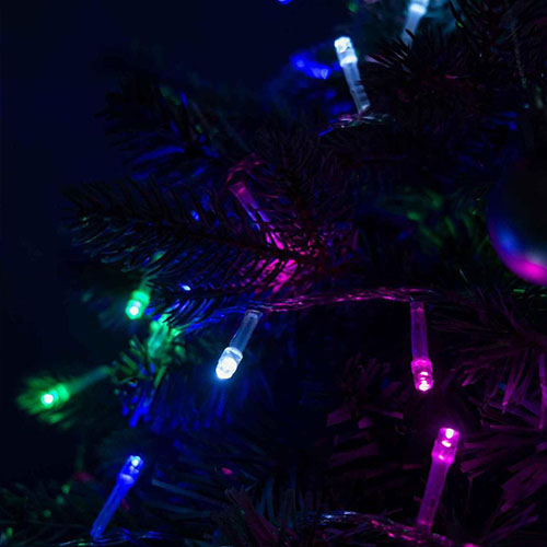 Гирлянда нить 5м мультицвет 100свд с контроллером IP20 прозрачный провод 8 режимов