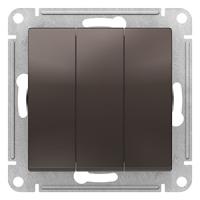AtlasDesign выключатель скрытая мокко 3кл 10А IP20 