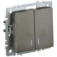 BRITE Выключ. 2-кл. с инд. 10А ВС10-2-1-БрТБ бр. IEK