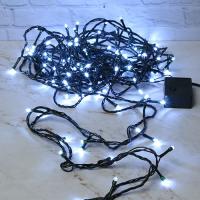 Гирлянда нить 12м белый 120свд с контроллером IP20 зеленый провод 8 режимов