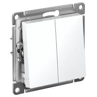 AtlasDesign белый выключатель 2кл скрытая 10А IP20 быстрозажим.клем.  