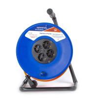 Удлинитель 4-мест 30м ПВС 2*1 оранжевый катушка пластик IP20 PlexUp 