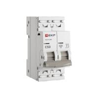 Автомат 2Р 50А C 6кА ВА47-63N EKF PROxima 