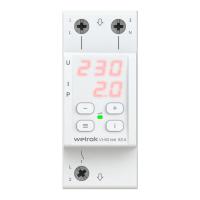 Реле напряжения и тока 1ф 63А 2мод VI-63 Welrok RED