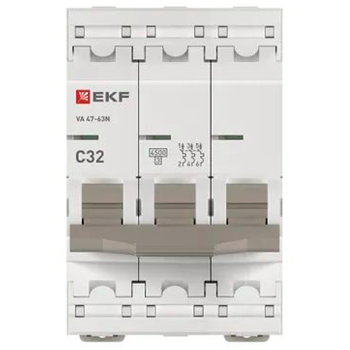 Автомат 3Р 32А C 4,5кА ВА47-63N EKF PROxima