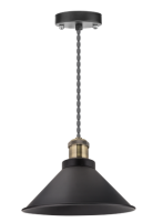 Светильник подвесной (люстра) 1*60Вт Е27 черный/бронза